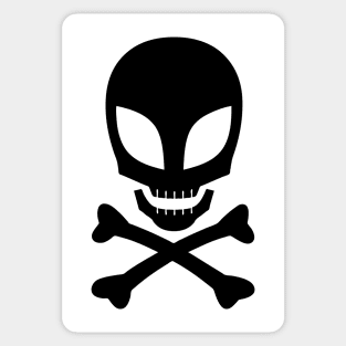 Alien Skull and Crossbones Sticker